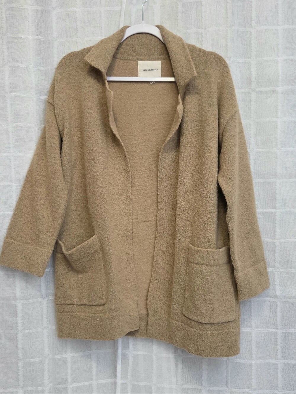 Thread & Supply Cozy Tan  Open-Front Women's  Cardigan